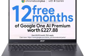acer Chromebook Plus 516 CB516-1H Laptop – Intel Core i3-1315U Free 12 Months Google One AI Premium