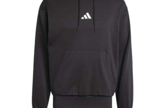 adidas Essentials Feelcozy Fleece Hoodie – Black – S