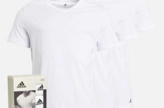 adidas Mens Active Core Cotton Three Pack V-Neck T-Shirts White