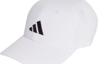 adidas Unisex Baseball Cap Cotton NEW Logo, White/Black, M-L