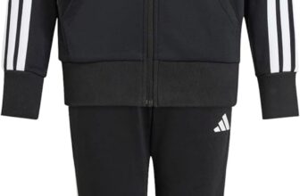 adidas Unisex Kids SEASONAL ESSENTIALS TIBERIO 3 STRIPES FLEECE TRACKSUIT