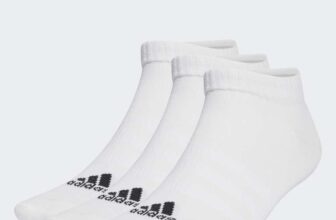 adidas Unisex Thin and Light Sportswear Low-Cut Socks 3 Pairs, White/Black, 11-12.5 UK