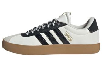 adidas VL Court 3.0 Shoes – Off White Core Black Gold Met – Size 9.5