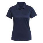 adidas Womens Solid Performance Polo Shirt (Large/Collegiate Navy)