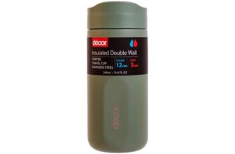 decor Insulated Double Wall Olive Coffee Mug 340ml