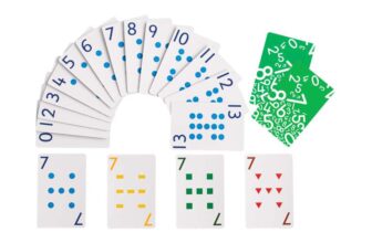 edxeducation School Friendly Playing Cards Maths Learning Game Set of 8 Decks 448 Cards Numbered 0-13 Counting, Addition, Subtraction