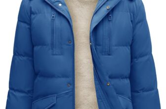 heekpek Mens Jacket Winter Long Coats Warm Parka Hooded Water repellent Outdoor Padded Fleece Lined Jackets