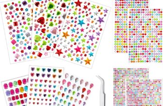 iJiZuo 3500pcs Gem Stickers with Pick Up Tweezer, 10 Sheets Stick on Gems Jewel Stickers Self-Adhesive Rhinestone, for DIY Nail Crafts Jewel Clothes Makeup