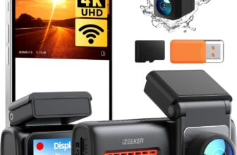 iZEEKER 4K Dash Cam Front and Rear, WiFi 6 Dashcam with FREE 32GB Card, 4K1080P Dual Dash Camera, 2.99 IPS Display, APP, Night Vision, WDR, G-Sensor, Loop Recording, 24H Parking Mode, Voice Prompt