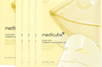 medicube Kojic Acid Turmeric Brightening Gold Jelly Gel Mask Overnight Face Mask for Glass Glow Skin- Elasticity, Hydrating, Firming and Moisturizing Korean Skincare, 28grams x 4ea