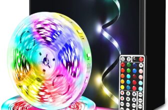 phopollo Led Strip Light, 30m Led Lights with 44 Keys Remote, Flexible RGB Colour Changing Light Strips for Bedroom, Party (15mx2)