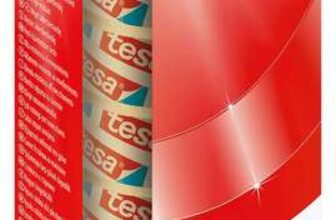 tesafilm transparent Self-Adhesive Tape – High Age and Tear-Resistance – Office Tape with Strong Adhesion, 10 m x 15 mm – Pack of 10