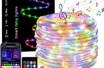 10M 100LED Smart Fairy Lights,String Light for Bedroom,Garden,RGB Color Changing USB Rope Lights APP Control,IP67 Waterproof,Timer,DIY Colors,Music Sync&Camera Color for Party,Wedding,Stair Decor