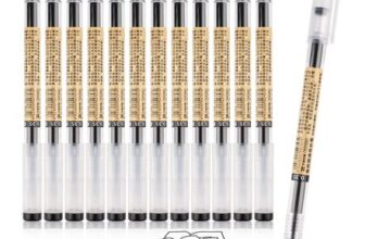 12 Pcs Gel Pens Black, Rollerball Pens