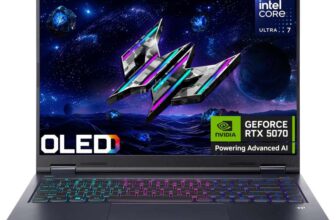 Acer Predator Helios Neo 14 AI Gaming Laptop – 14.5 2.8K OLED 120Hz, Intel Ultra 7 255H, RTX 5070, 32GB RAM, 1TB SSD, Win11, Black, Laptop