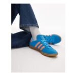 Adidas Originals Hamburg Trainers in Blue and Orange