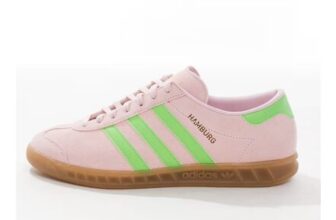 Adidas Originals Hamburg Trainers in Pink and Green ( Sizes 3.5 4.5 Only)