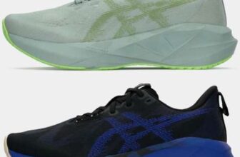 Asics Mens Novablast 5 Road Running Shoes, Black or Cold Moss – Size 7-14 / Other Colours £96.80 With Code