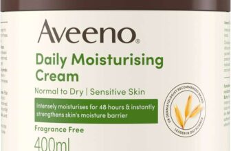 Aveeno Daily Moisturising Cream (1 x 400ml), Fragrance-Free Moisturiser, Long-Lasting 48 Hour Moisturisation