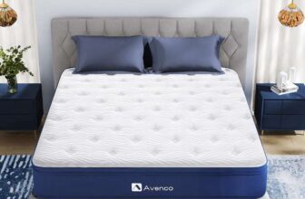 Avenco Super King Mattress, 7 Inch Bamboo Fibers Foam Spring Hybrid Mattress, Medium Firm, Breathable, CertiPUR-US Certified, 180x200x18cm