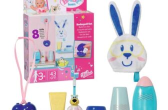 Baby Born Bath Fun Set for 43cm Dolls, 8 Accessories
