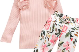 Baby Girl Clothes Set Gift for Kids Toddler Outfits Long Sleeve Ruffle Top Floral Pants Bow Headband