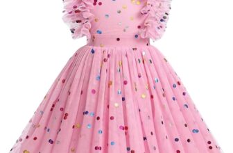 Baby Girls Dresses for Kids Tutu Dress Little Girl Sequin Mesh Dress Ruffle Sleeveless Party Dress