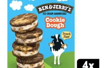 Ben & Jerrys Cookie Dough Ice Cream Sandwich Multipack 4MP