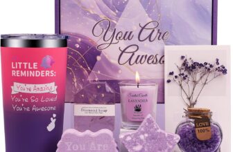 Birthday Gifts for Women,Insulated Tumbler with Lid for Hot & Cold Drinks-Relaxing Spa Bath Set for Her,Bath Bombs Soap Bath Salts Candle Present-Self Care Package for Mum, Wife, Sister (Lavender)