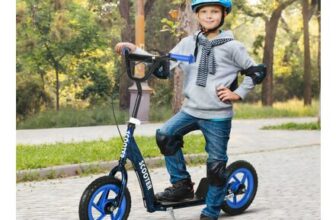 Blue AIYAPLAY Kids Scooter with Adjustable Handlebar