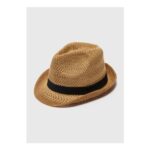 Brown Plait Yarn Trilby Hat