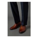 Burton Tan Leather Smart Oxford Brogue Shoes