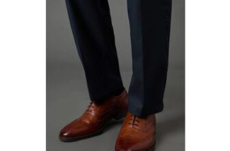 Burton Tan Leather Smart Oxford Brogue Shoes