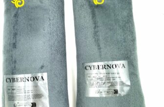 CYBERNOVA 2pcs Car Vehicle Seat Belt Harness Shoulder Pad Cover Cushion Head Support for Kids Baby (GreyGrey)