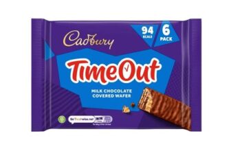 Cadbury Timeout Wafer Chocolate Biscuit Bars 6x 18g Bars