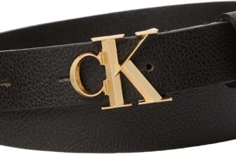 Calvin Klein Womens Facet Ck Buckle Pebble Strap 25m Lv04f7060g Belts (pack of 1)