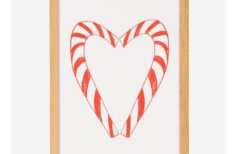 Candy Cane Heart Wall Art