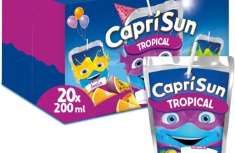 Capri-Sun Tropical Kids Juice Drink, Party Pack (20 x 200ml), Made with Real Fruit Juice – No Artificial Ingredients – Vegan, Gluten Free