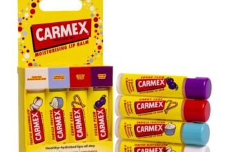 Carmex Lip Balm Set Pack of 4 Marshmallow, Vanilla, Candy Cane & Sugar Plum 24H Hydration – Sold by QUAILITAS LIMITED / FBA