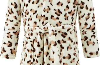 Childrens Bathrobe Kids Hooded Robes Toddlers Flannel Pajamas Dressing Gown for Boys Girls