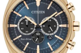 Citizen Mens Brown Leather Strap Watch eco drive