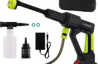 Cordless Pressure Washer 6 in 1 Portable Pressure Washers Pressure Washer Gun with 3-Gear Water Output & 5M Hose 4000mAh Battery Power Washer Jet Wash for Patio, Car, Garden & Boat