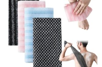 Cosiesnest 4-Pack Exfoliating Washcloths, Extra-Long, Double-Sided