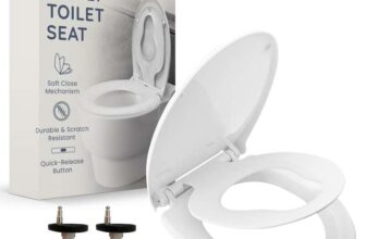 Cuqoo Family Toilet Seat with integrated Child Seat Premium Soft Close, Quick Release Hinges
