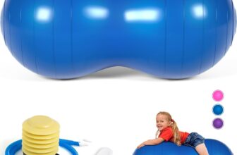 DASKING Peanut Ball for Kids Therapy, 90x45cm Anti-burst Exercise Ball With Pump, Gym Quality Fitness for Pregnancy Birth, Physical Therapy, Child Training, Women, Men
