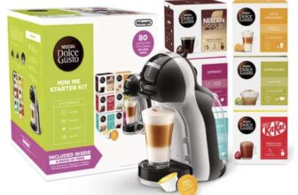 DOLCE GUSTO by DeLonghi Mini Me Pod EDG155.BG Coffee Machine Starter Kit (Comes with 6 boxes of coffee pods). Free C&C