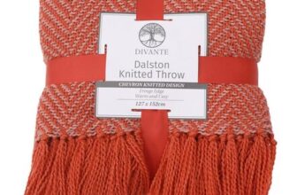 Dalston Knitted Throw – Orange