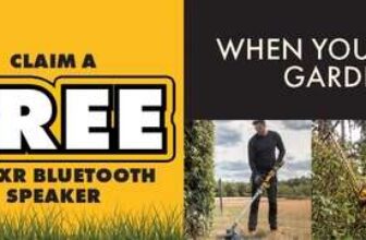 DeWalt – Claim A Free Speaker When You Buy Selected Gardening Kits