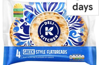 Deli Kitchen Greek Style Plain Flatbreads 4 Pack 320g – Clubcard Price