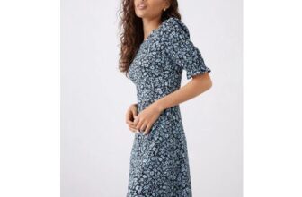 Dorothy Perkins Petite Blue Floral Jersey Mini Dress